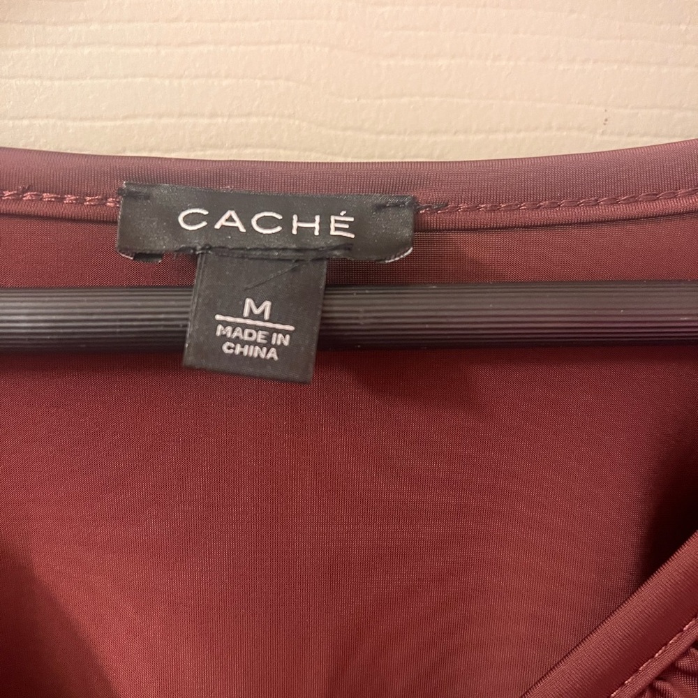 Cache Deep Brown Ruched Blouse - Picture 3 of 4